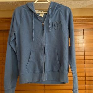 PINK 1986 Blue Zip-Up Hoodie Women’s Size Small